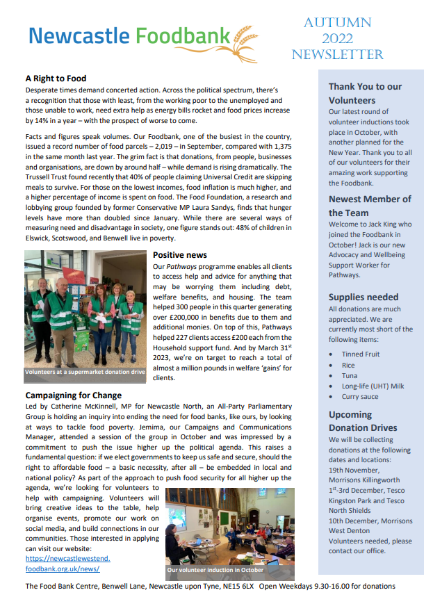 Our Autumn Newsletter 